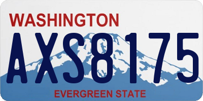 WA license plate AXS8175