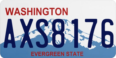 WA license plate AXS8176