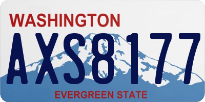 WA license plate AXS8177
