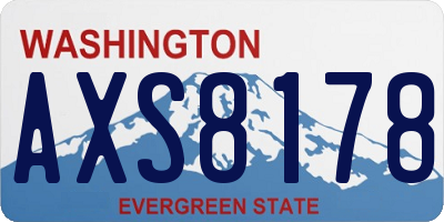 WA license plate AXS8178