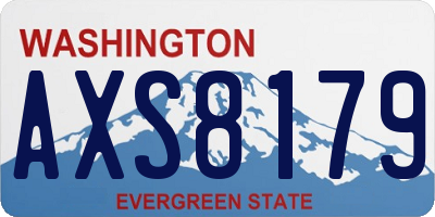WA license plate AXS8179
