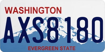 WA license plate AXS8180