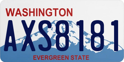 WA license plate AXS8181