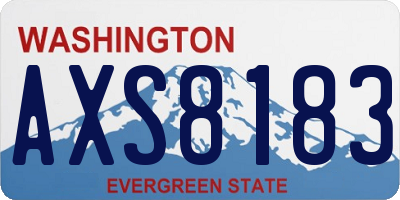 WA license plate AXS8183