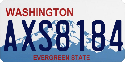 WA license plate AXS8184