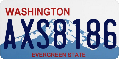 WA license plate AXS8186