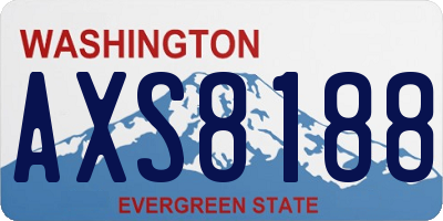 WA license plate AXS8188
