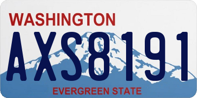 WA license plate AXS8191