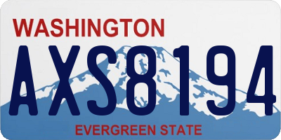 WA license plate AXS8194