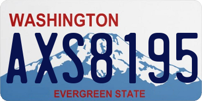 WA license plate AXS8195