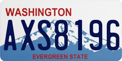 WA license plate AXS8196
