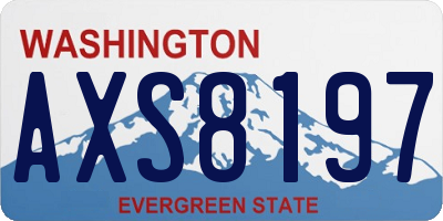 WA license plate AXS8197