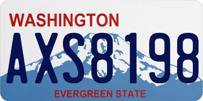 WA license plate AXS8198