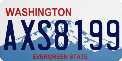 WA license plate AXS8199