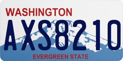 WA license plate AXS8210