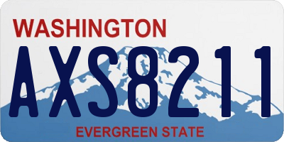 WA license plate AXS8211