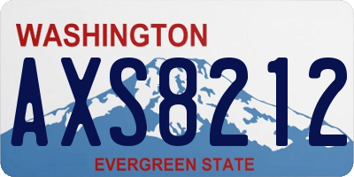 WA license plate AXS8212