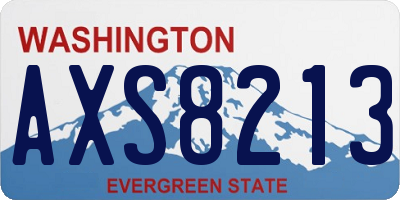 WA license plate AXS8213