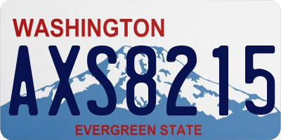 WA license plate AXS8215
