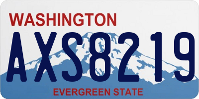 WA license plate AXS8219