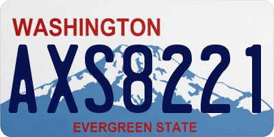 WA license plate AXS8221