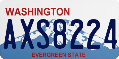 WA license plate AXS8224