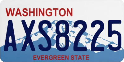 WA license plate AXS8225