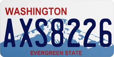 WA license plate AXS8226