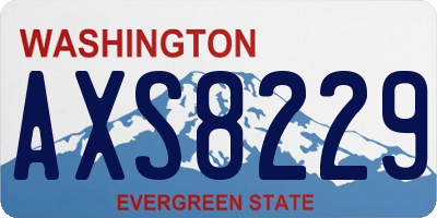 WA license plate AXS8229