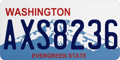 WA license plate AXS8236