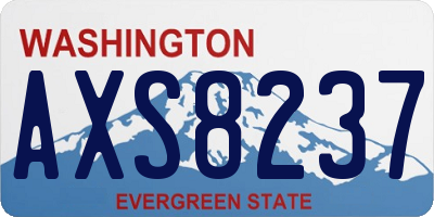 WA license plate AXS8237