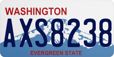 WA license plate AXS8238