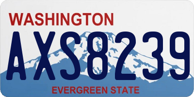 WA license plate AXS8239