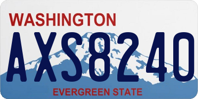 WA license plate AXS8240