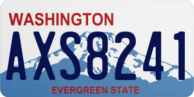 WA license plate AXS8241