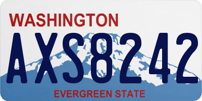 WA license plate AXS8242
