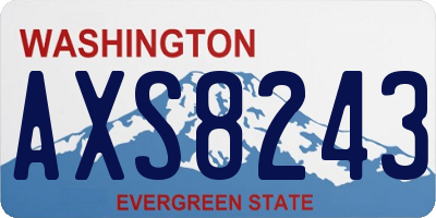 WA license plate AXS8243