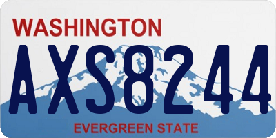 WA license plate AXS8244