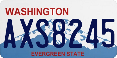 WA license plate AXS8245