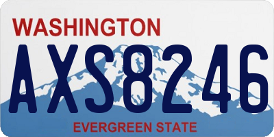 WA license plate AXS8246