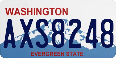 WA license plate AXS8248