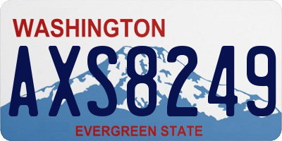 WA license plate AXS8249