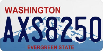 WA license plate AXS8250