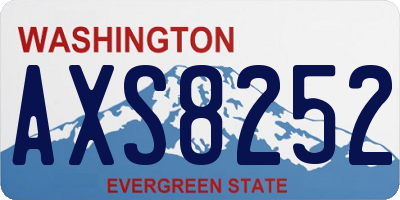 WA license plate AXS8252