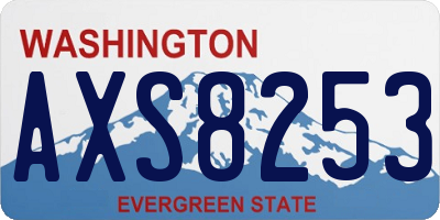WA license plate AXS8253