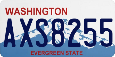 WA license plate AXS8255