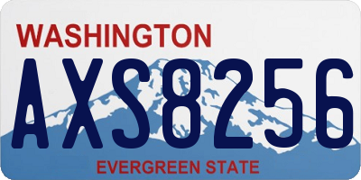 WA license plate AXS8256