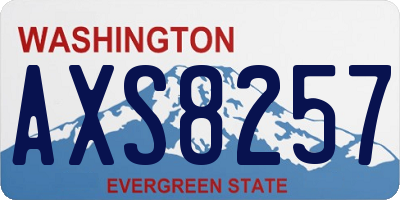 WA license plate AXS8257