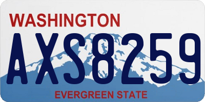 WA license plate AXS8259