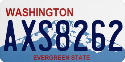WA license plate AXS8262